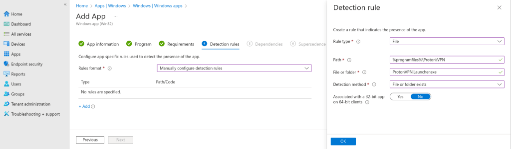 Add detection rules