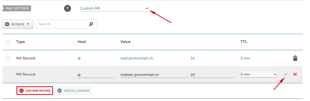 Enter MX values into your Namecheap console;e