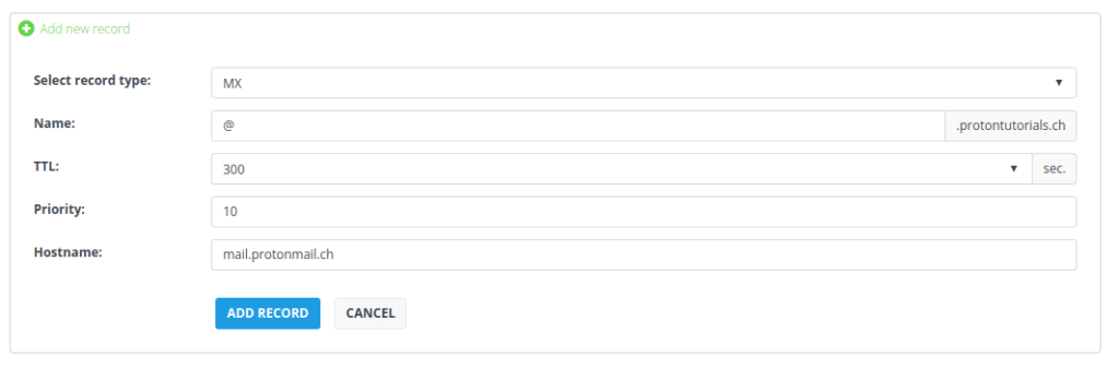 Input MX values