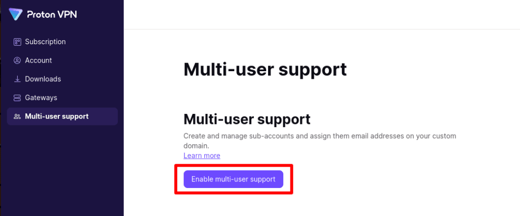 Enable Multi-user support