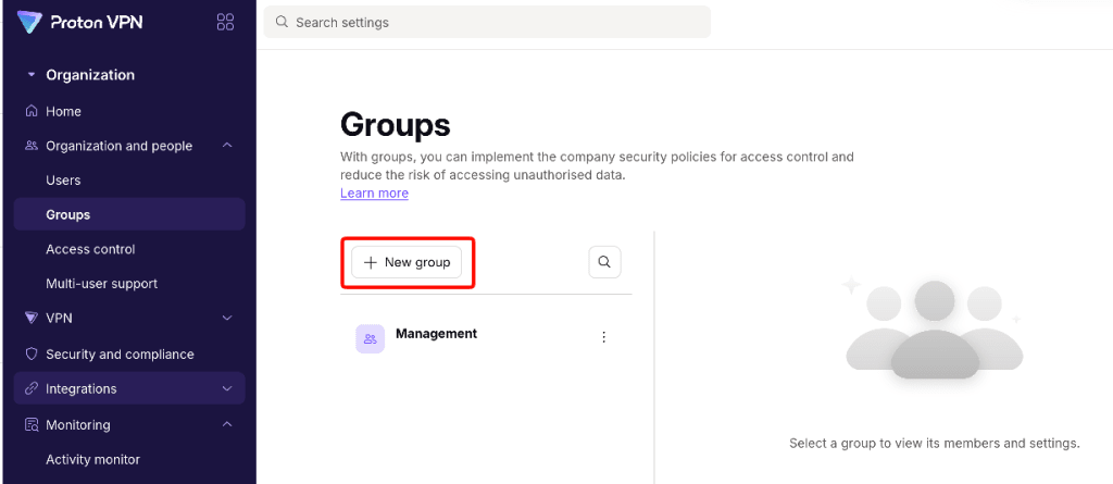 Create a new group