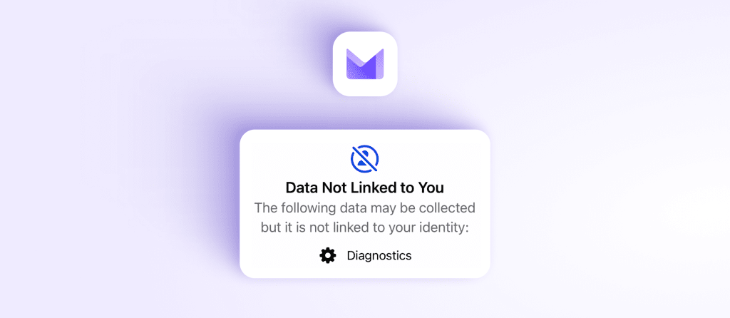 Proton Mail privacy label in Apple's App Store showing that Proton Mail collects no data linked to your identity