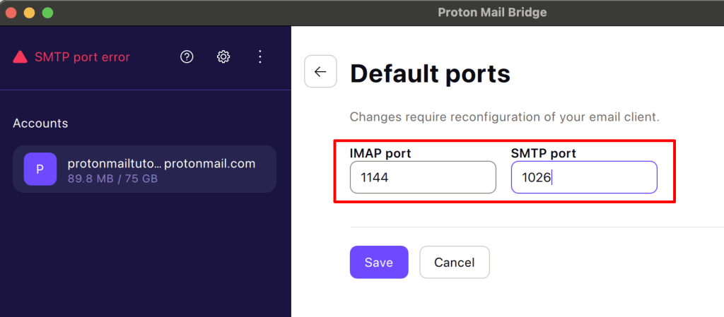 Increase default port number
