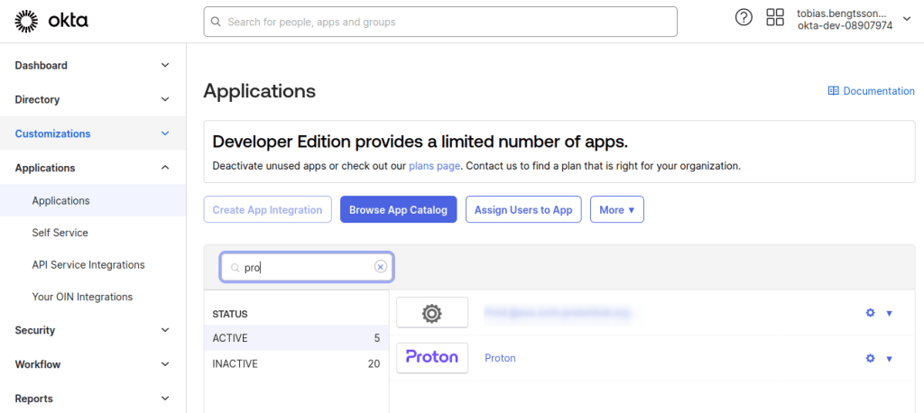 Select your application
