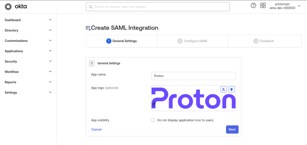 Give your app a name