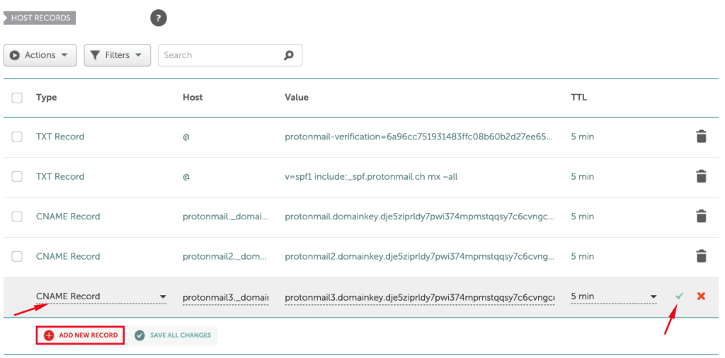 Create DKIM record