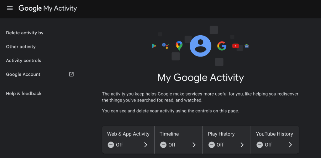 google my activity