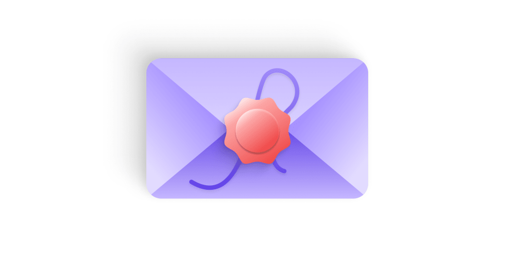 A letter sealed with wax and string illustrating that end-to-end encrypted email gives you genuine email privacy