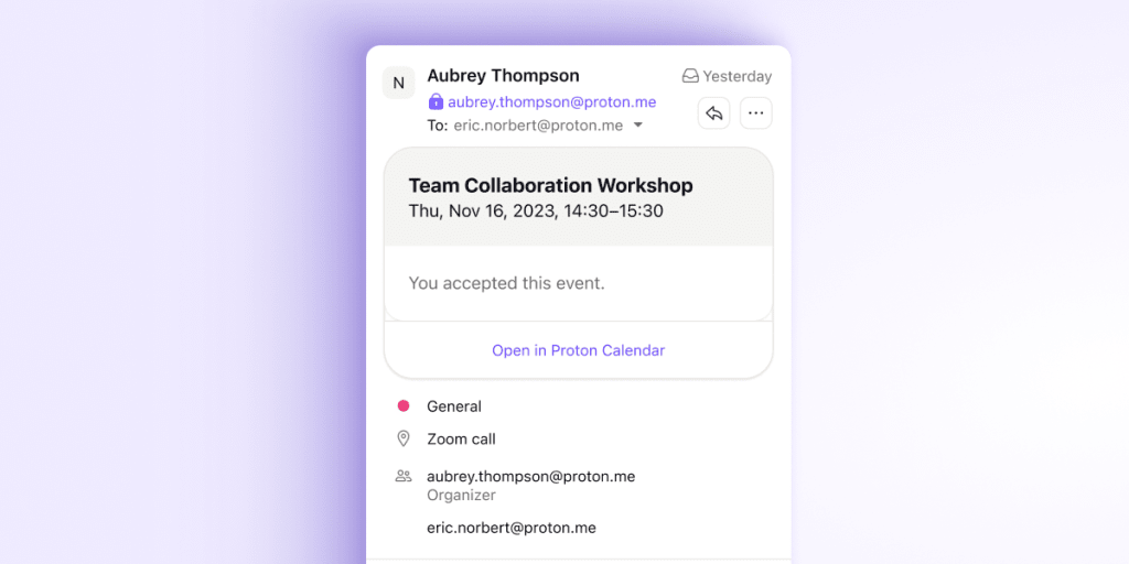 Proton Calendar on iOS now includes a “week view”