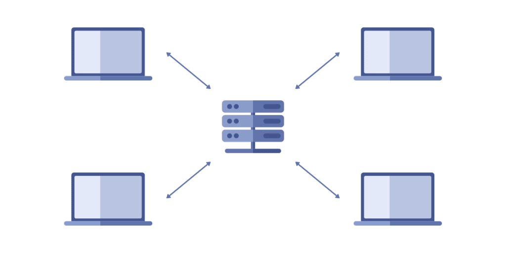 Illustration of Centralized Cloud Storage