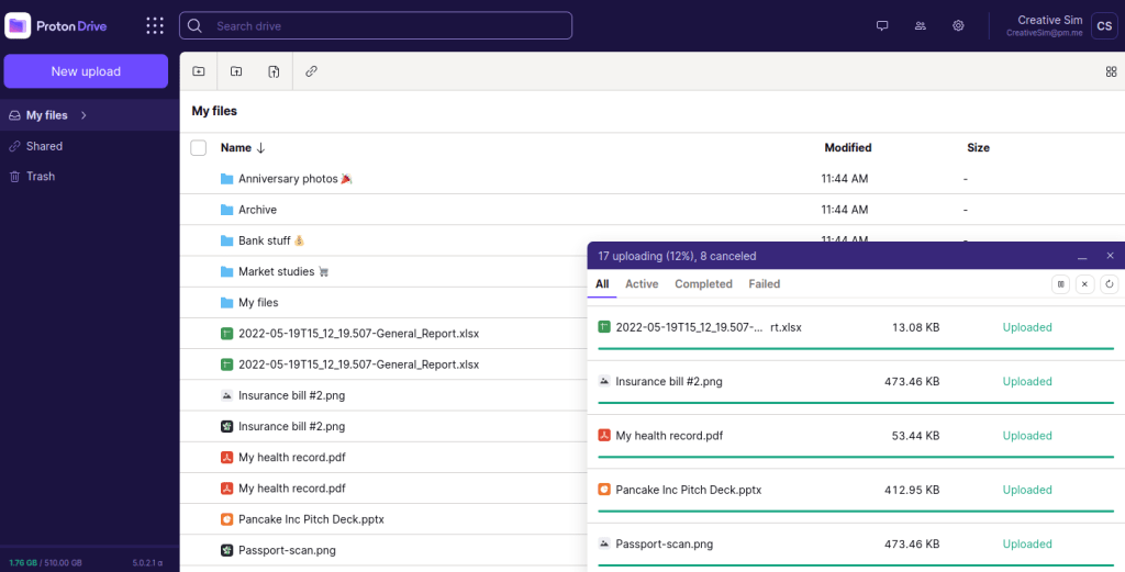 Files uploading to Drive