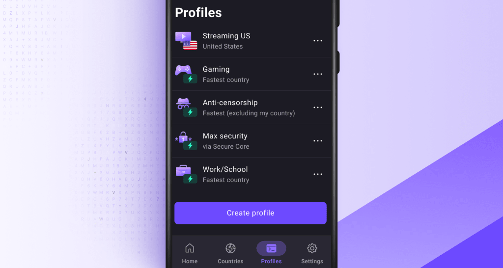 Screenshot showing streaming profile on an iPhone