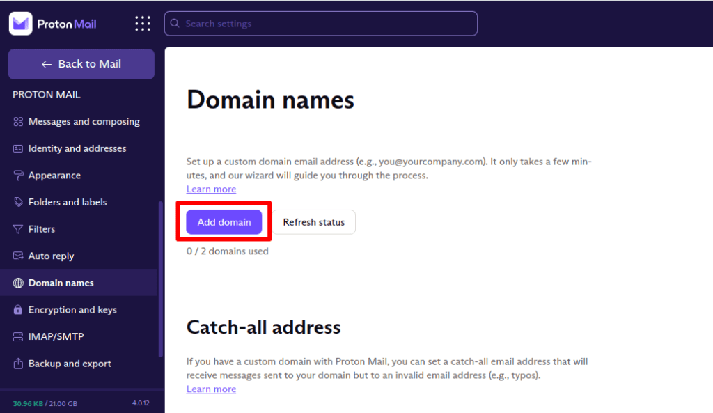How to use a custom domain from Google Domains with Proton Mail (Proton ...