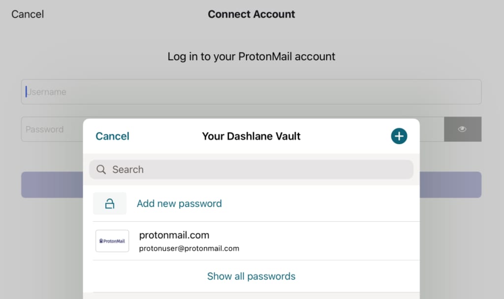 Image of Dashlane iOS 8