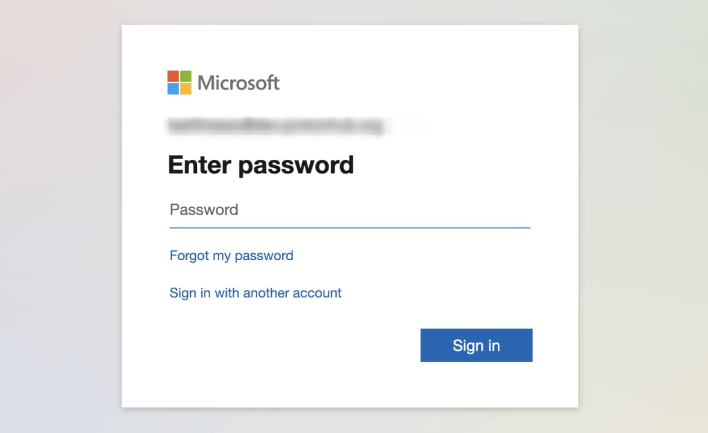 Sign in to Microsoft