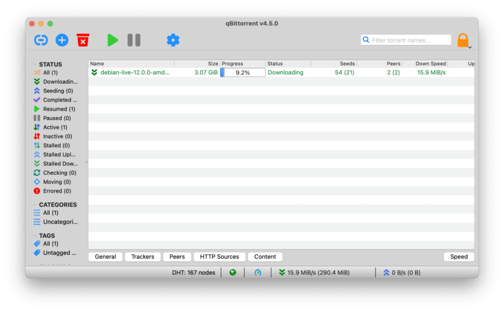 Torrent file downloading