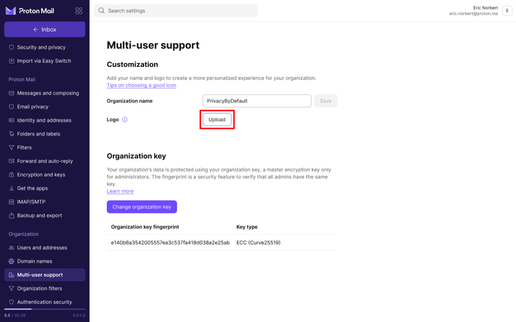 How to customize your organization’s logo in Proton Mail | Proton