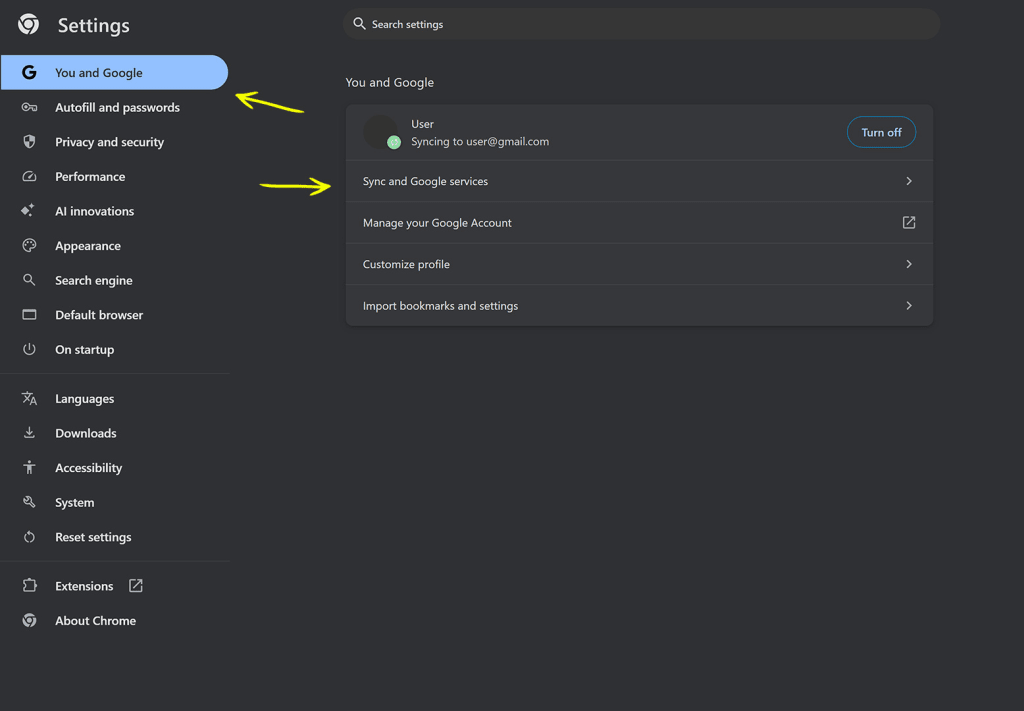 Google Chrome privacy settings 1