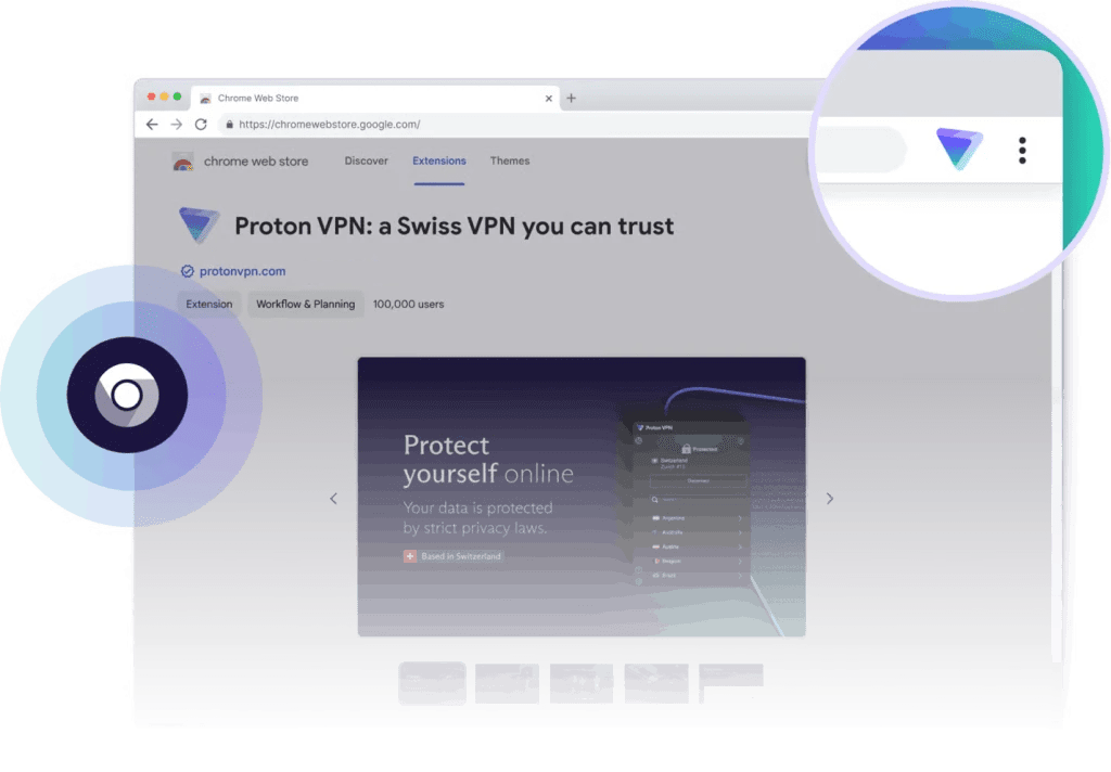 The Proton VPN browser extension