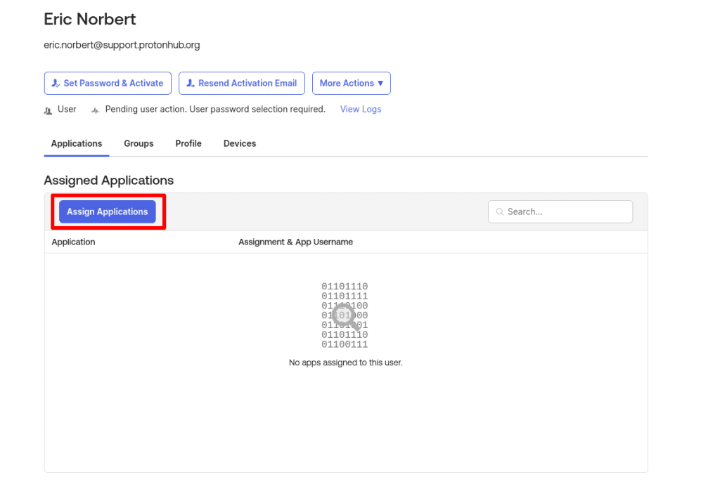 Assign Applications