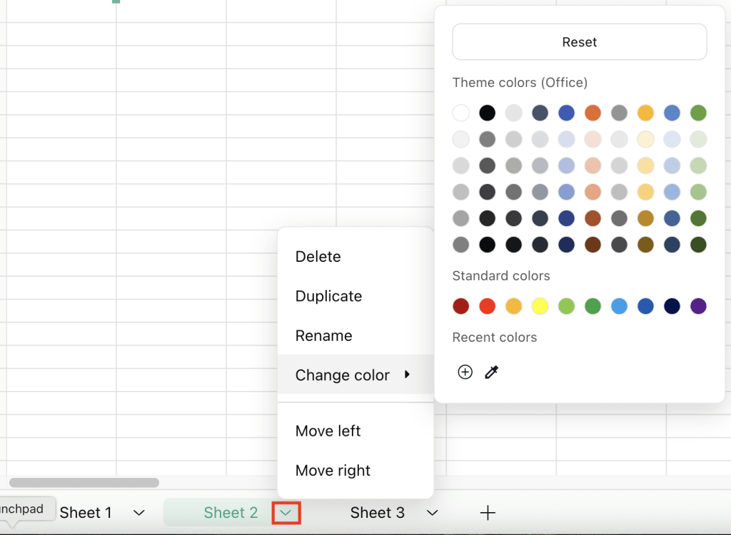 How to manage sheets (tabs) in Proton Sheets