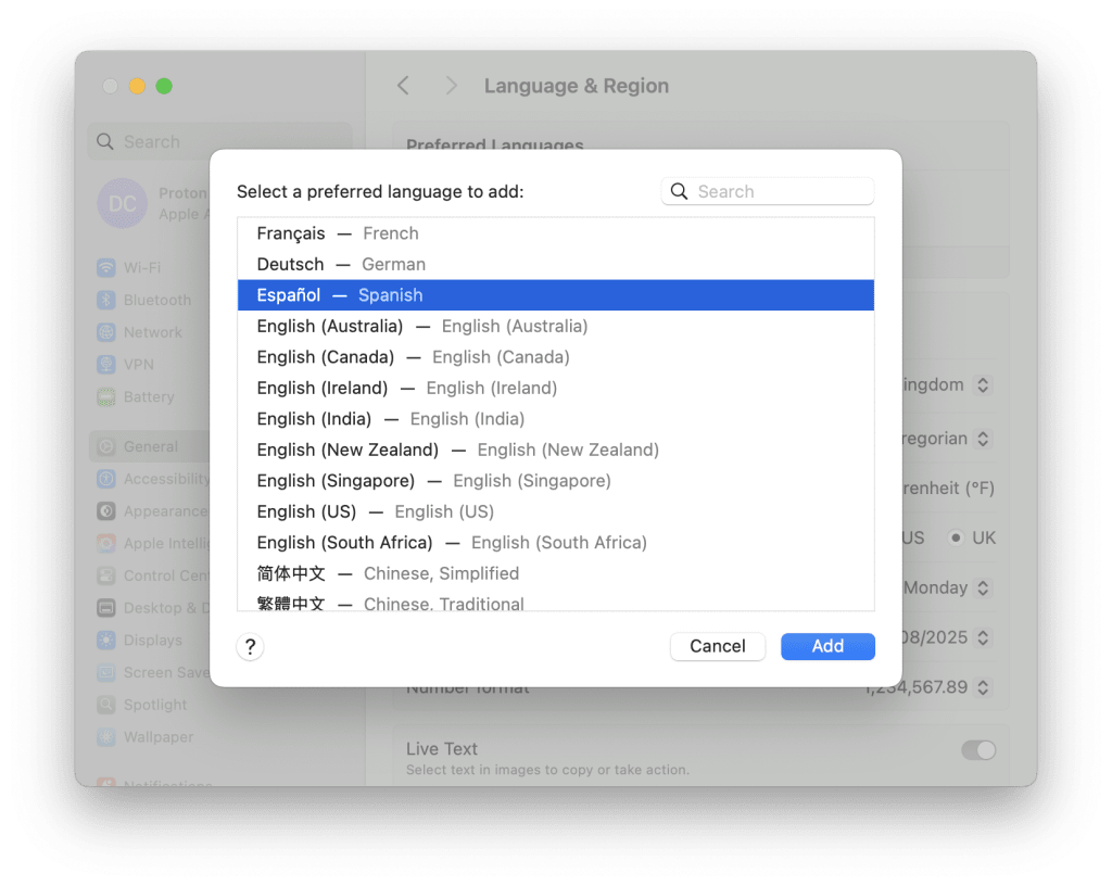 How to change the system language on macOS 4