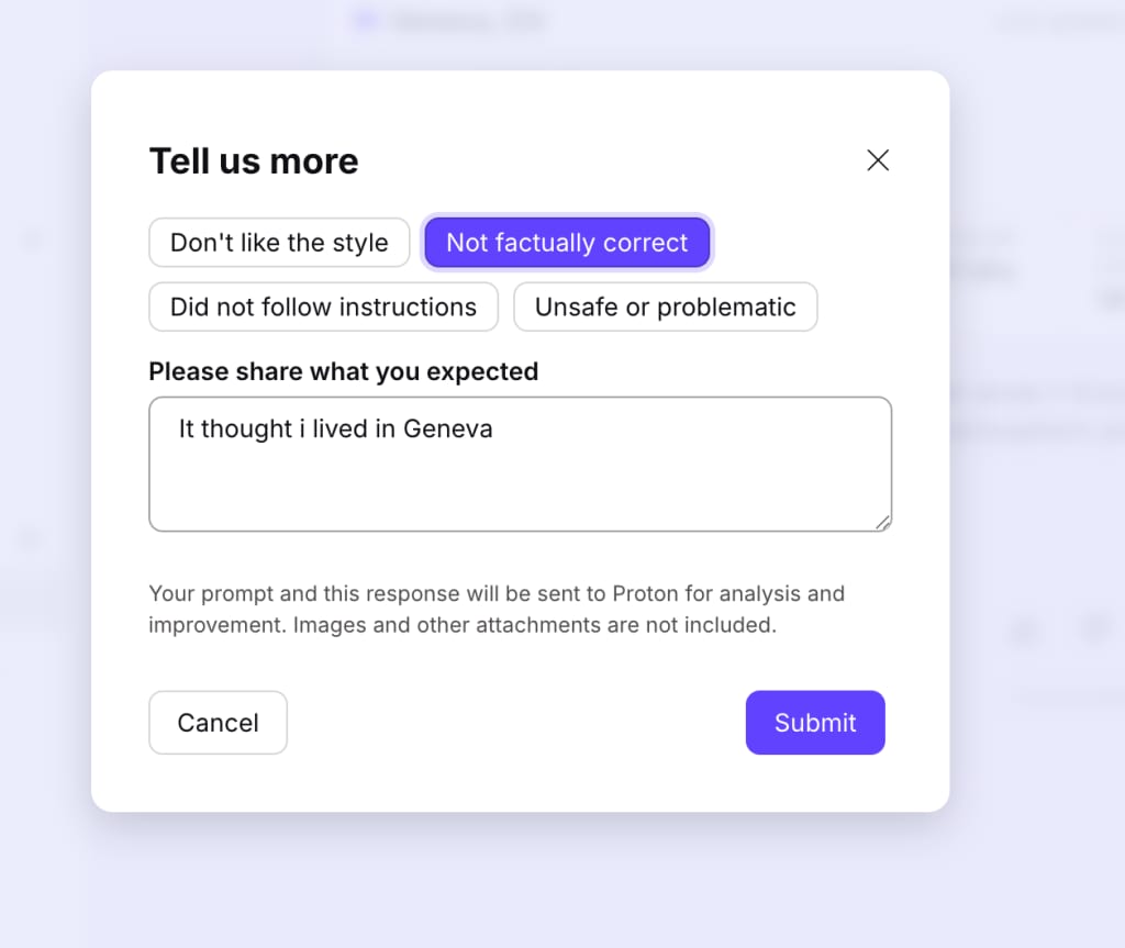 Feedback form for Apertus 1.5 in Lumo