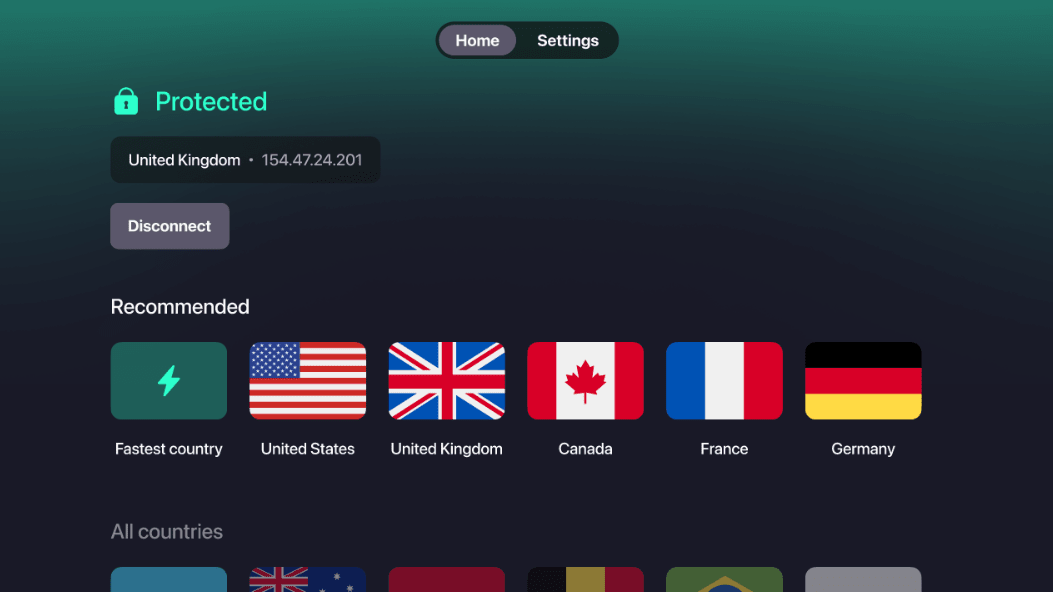 You're now protected by Proton VPN