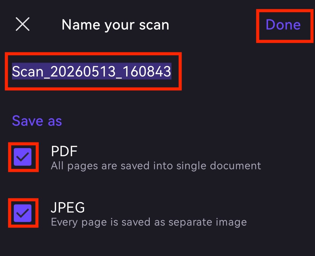 The Proton Drive Android app shows to how save scanned documents
