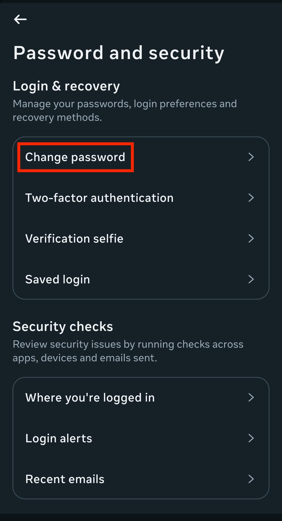 How to change your Instagram password