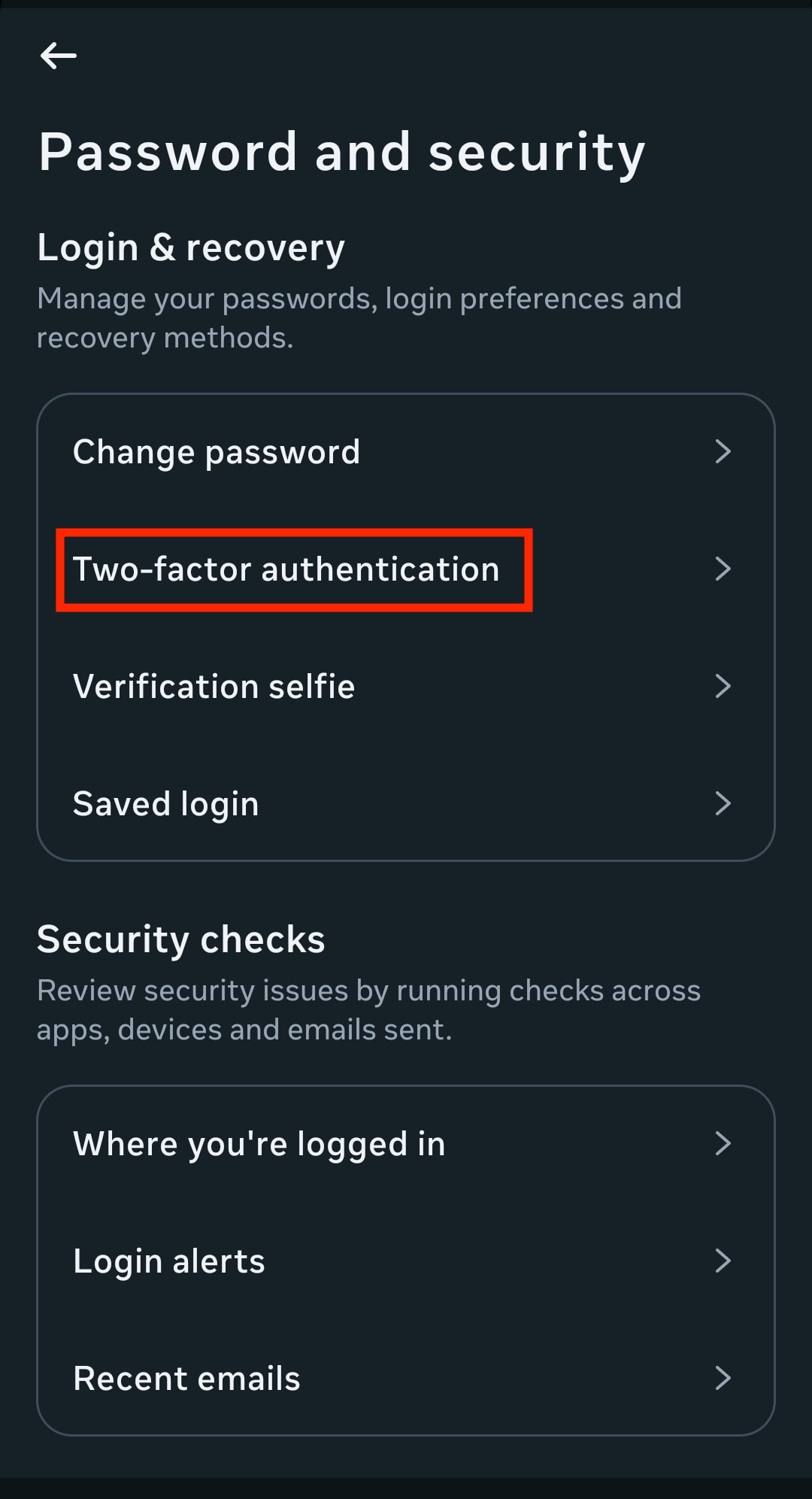 How to enable two-factor authentication (2FA) in Instagram