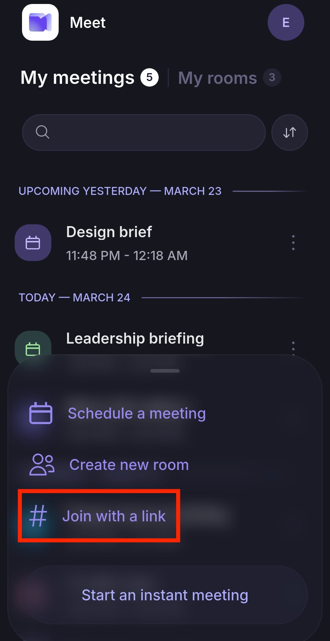 Join a meeting via link using the Proton Meet mobile app for Android and iOS