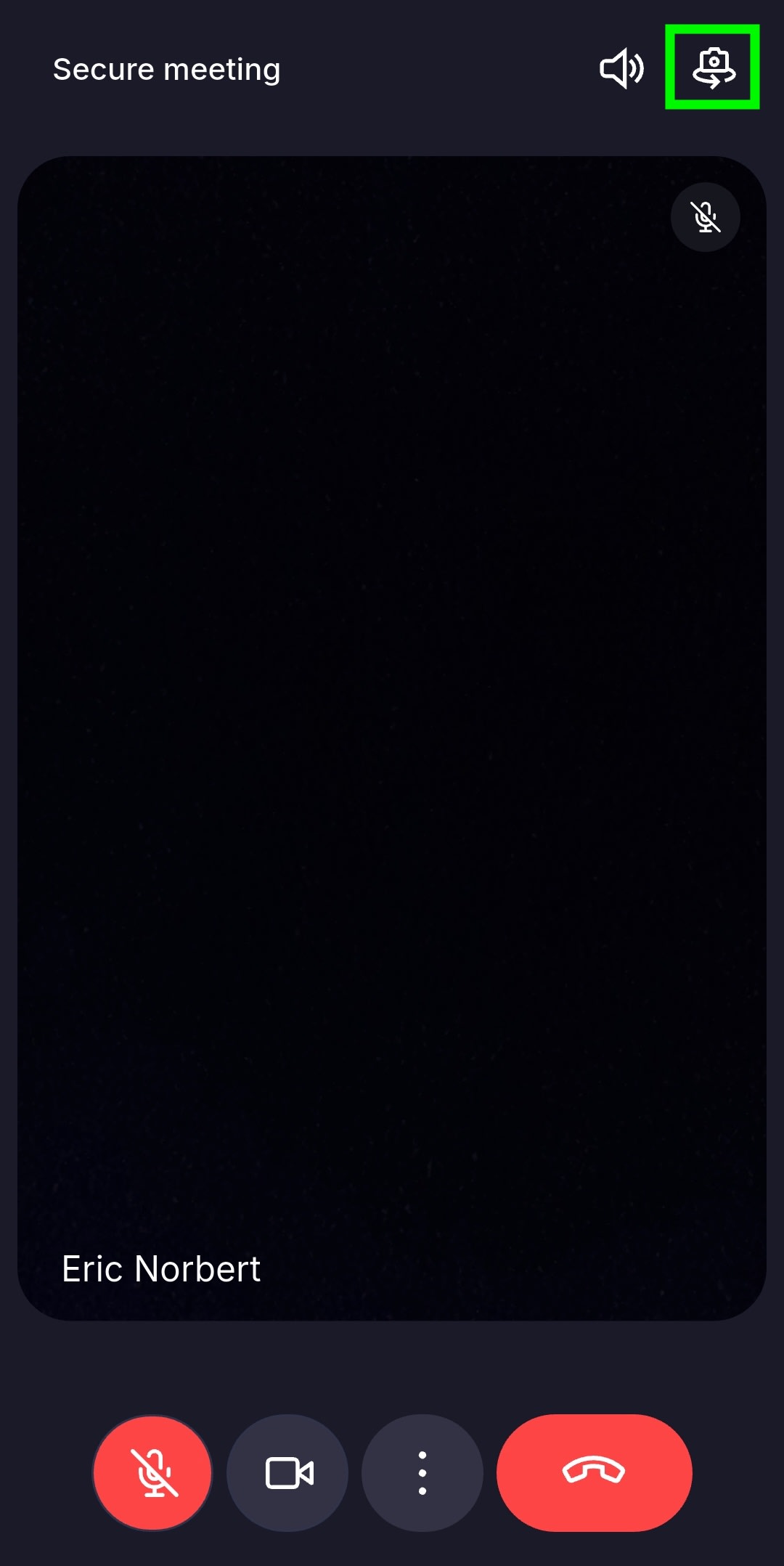 Change camera modes when using the Proton Meet mobile app