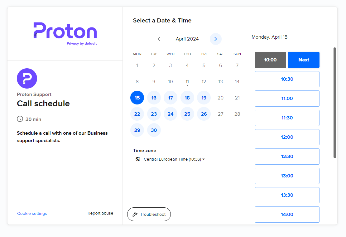 How to request phone support for your Proton for Business account Proton