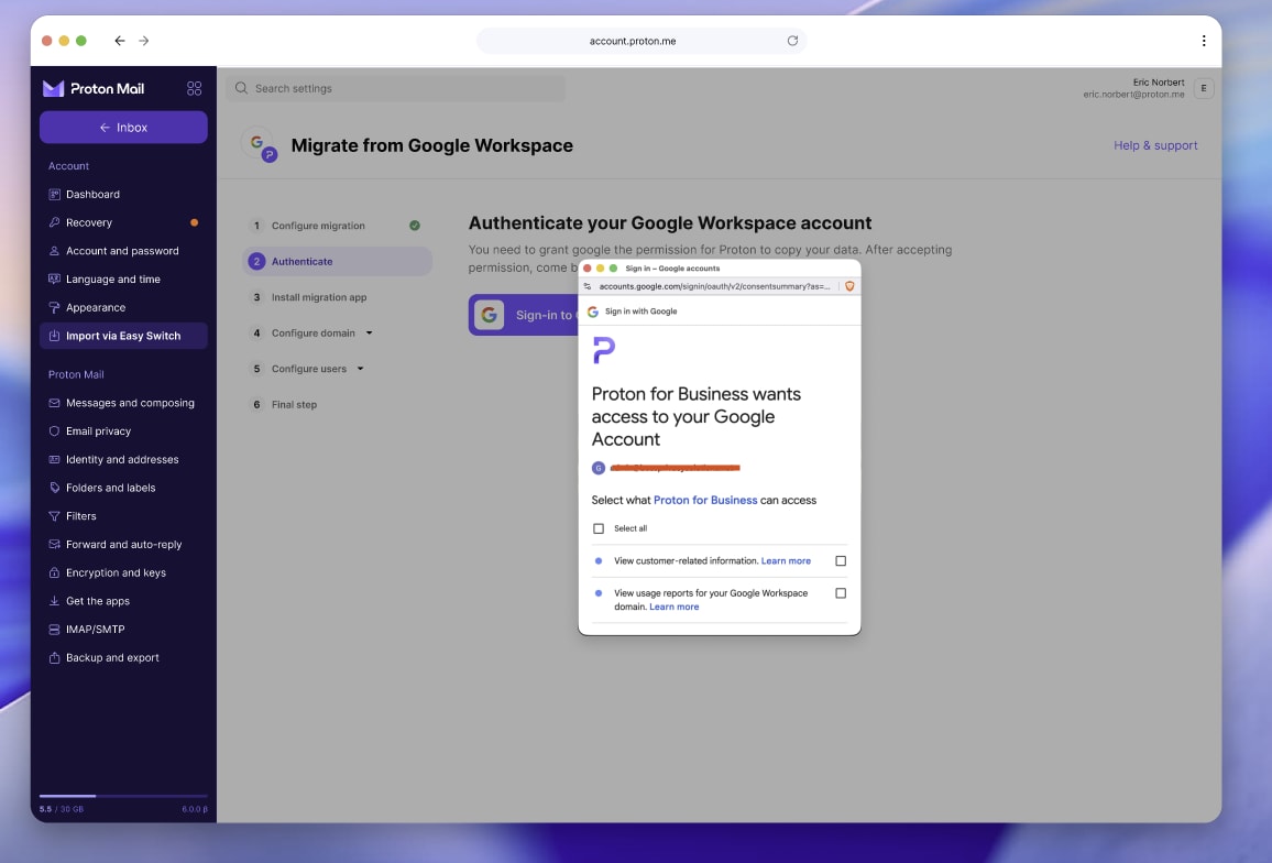 Access your Google Account