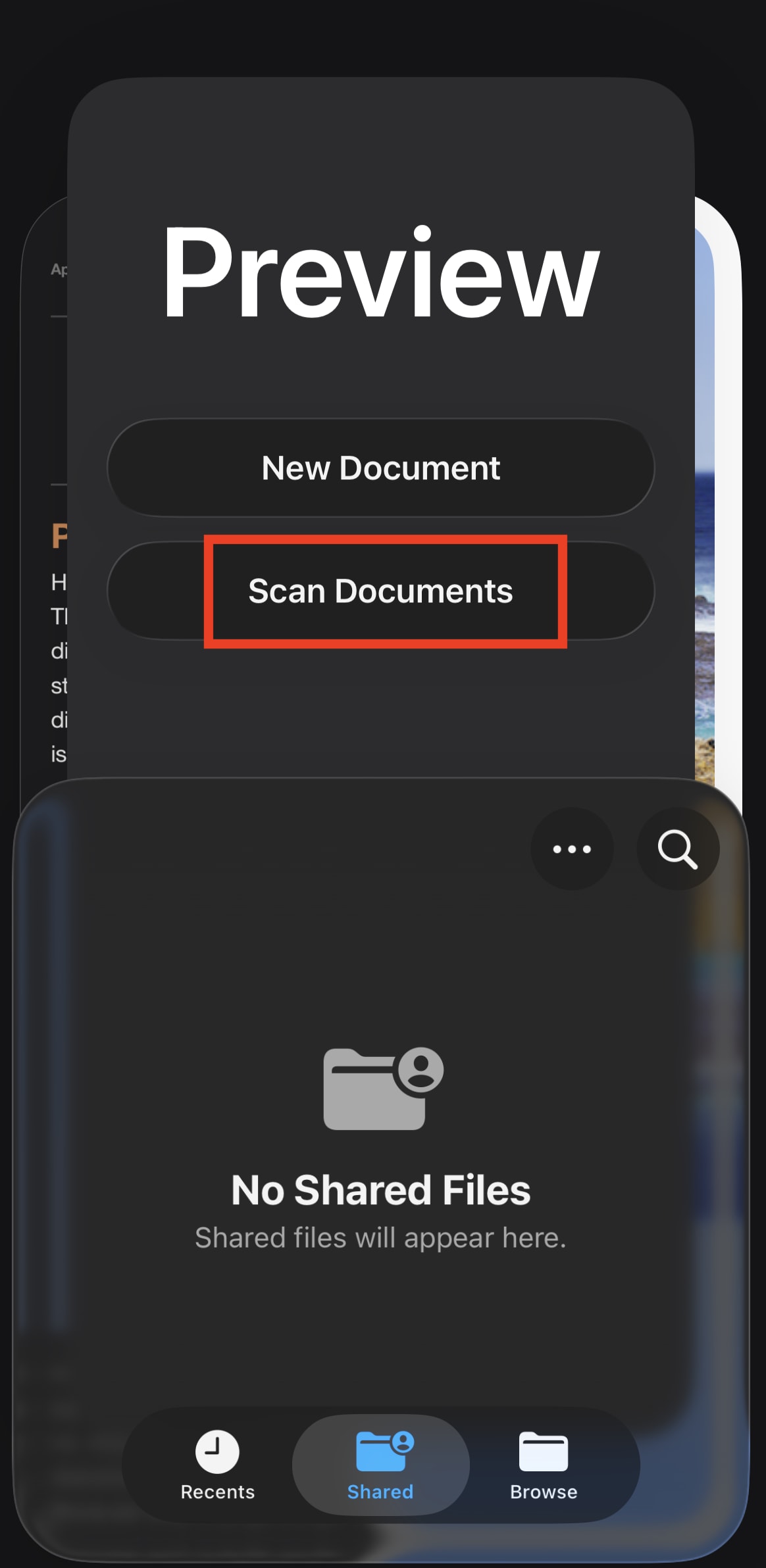 How to scan a document on iPhone using the Preview app