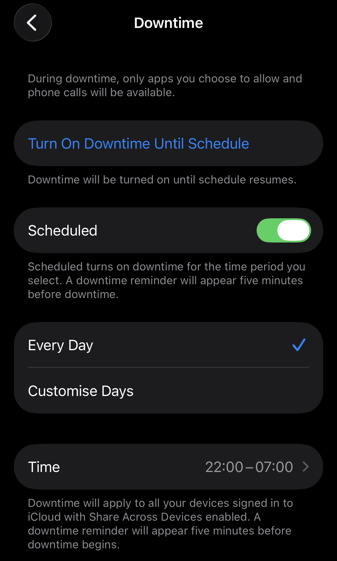 iPhone Downtime