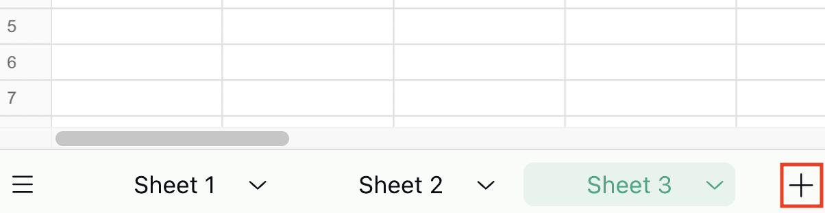 How to add sheets or tabs in Proton Sheets