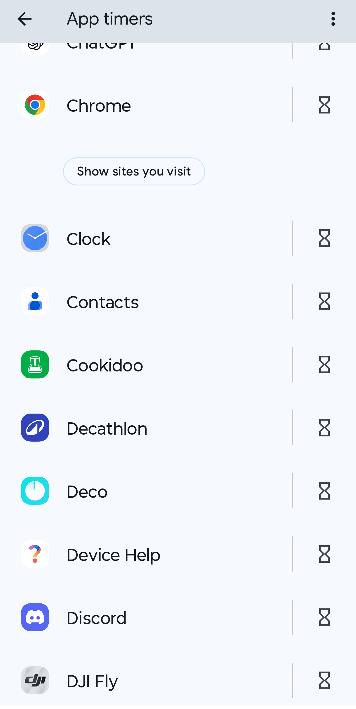 Android app timers