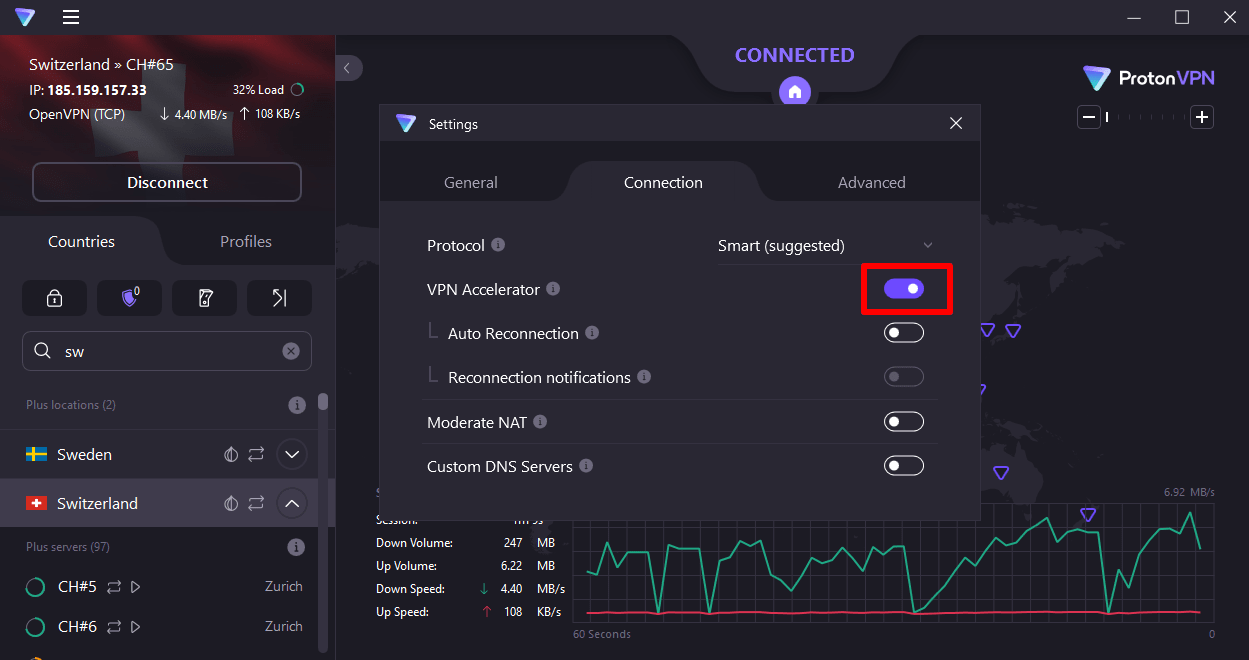 How to use VPN Accelerator | Proton VPN