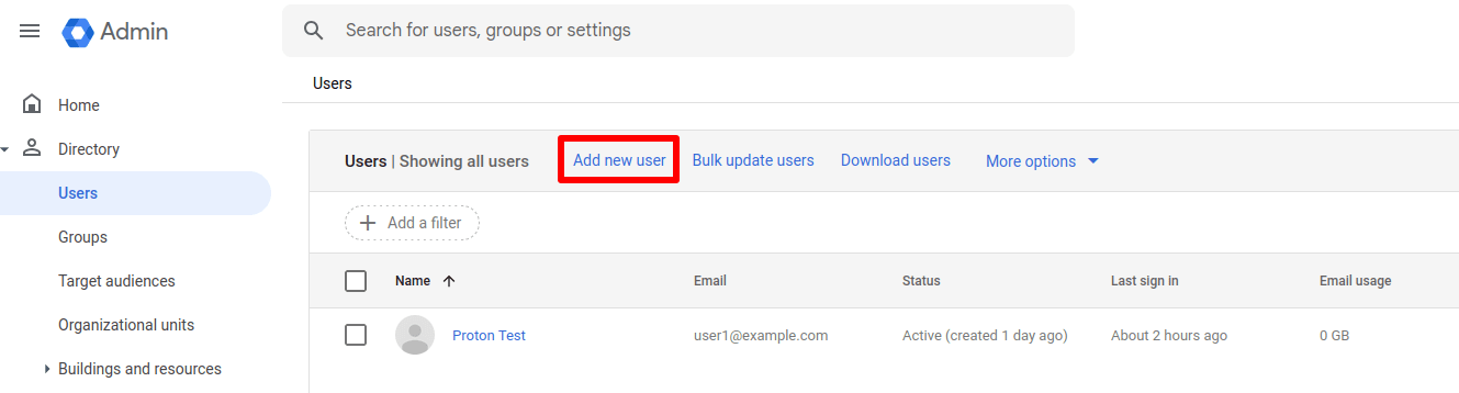 Add new user
