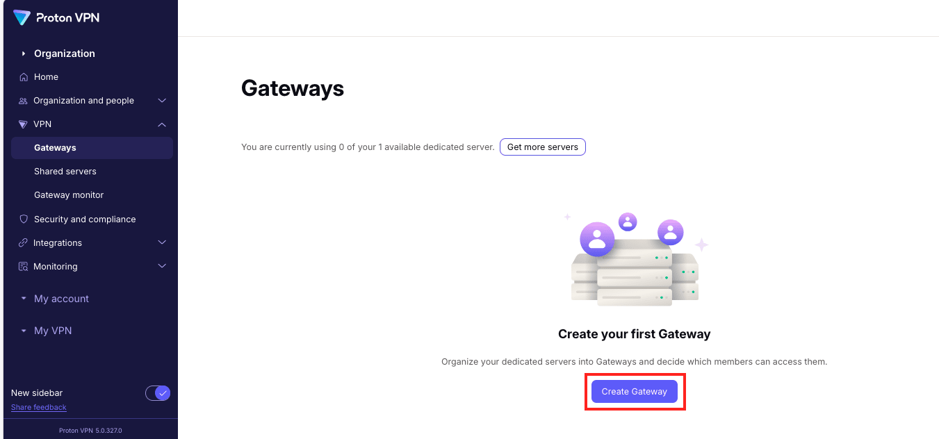 Create a new Gateway