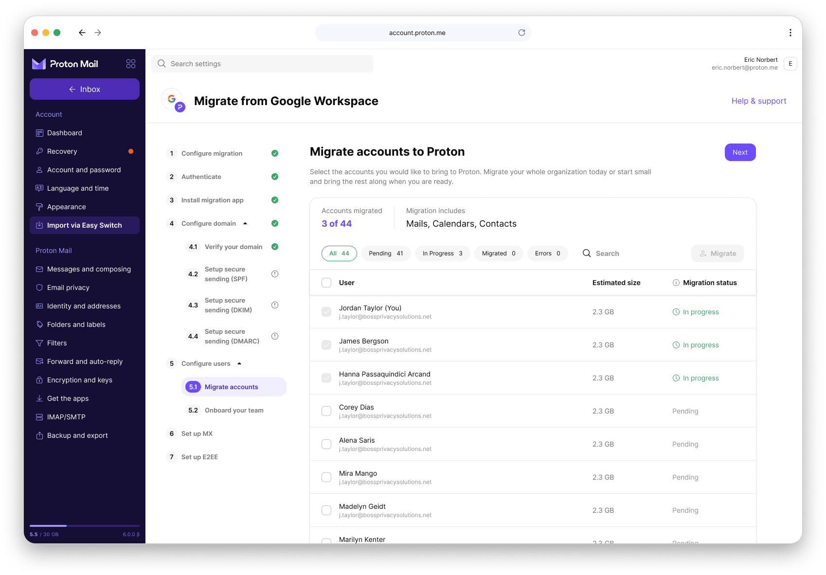 migrate accounts 3