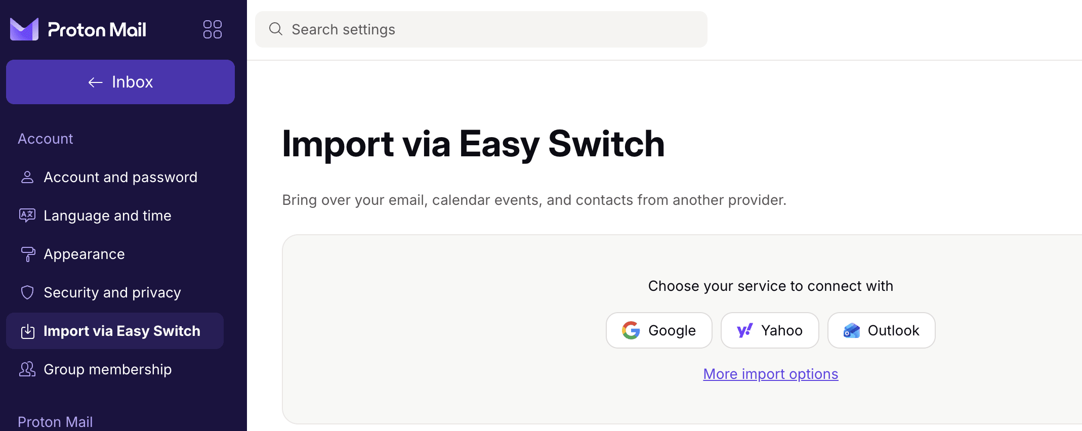 How to move from Yahoo to Proton Mail