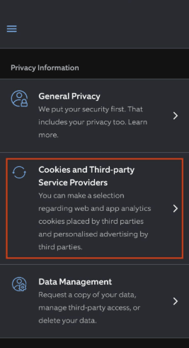 cookies and third part service providers