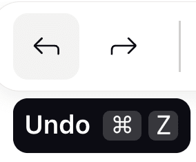 Proton Docs shows the undo and redo buttons
