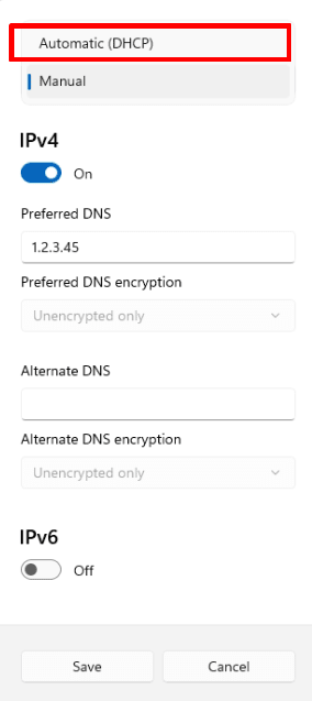 Check or change your DNS settings