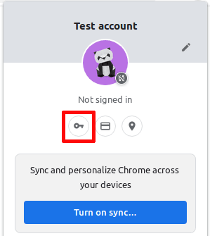 Google Chrome settings view