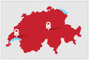 Distribution of Proton Mail datacenters in Switzerland.