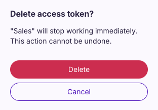 Delete an access token
